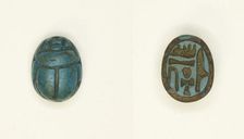 Scarab: Ankhesenamun, Egypt, New Kingdom, Dynasty 18, Reign of Tutankhamun (abt 1336-1327... Creator: Unknown