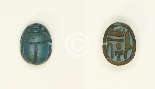Scarab: Ankhesenamun, Egypt, New Kingdom, Dynasty 18, Reign of Tutankhamun (abt 1336-1327... Creator: Unknown.