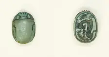 Scarab: Antelope with Foliage (sw.t-plant) Motif, Egypt, Second Intermediate Period - early New... Creator: Unknown