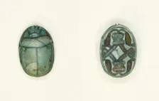 Scarab: Cobras Addorsed and Linked, Egypt, New Kingdom, Dynasty 18 (about 1550-1295 BCE). Creator: Unknown