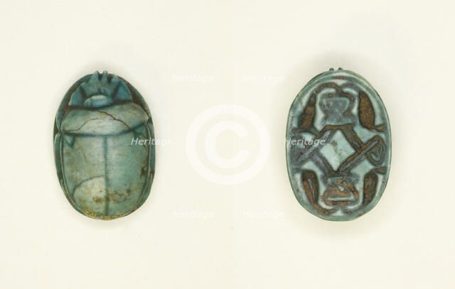 Scarab: Cobras Addorsed and Linked, Egypt, New Kingdom, Dynasty 18 (about 1550-1295 BCE). Creator: Unknown.