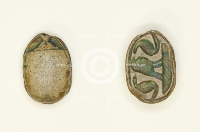 Scarab: Confronted Cobras with Falcon, Egypt, Second Intermediate Period, Dynasty 15... Creator: Unknown.