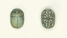 Scarab: Cross Pattern, Egypt, New Kingdom, Dynasty 18 (about 1550-1295 BCE). Creator: Unknown