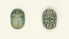 Scarab: Cross Pattern, Egypt, New Kingdom, Dynasty 18 (about 1550-1295 BCE). Creator: Unknown