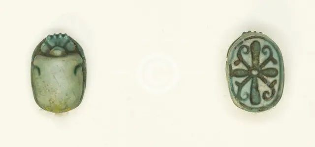 Scarab: Cross Pattern, Egypt, Second Intermediate Period, Dynasty 15 (about 1650-1550 BCE). Creator: Unknown.