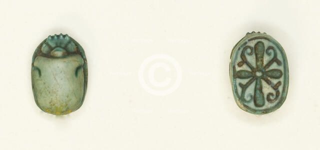 Scarab: Cross Pattern, Egypt, Second Intermediate Period, Dynasty 15 (about 1650-1550 BCE). Creator: Unknown.
