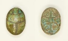 Scarab: Cross Pattern, Egypt, Second Intermediate Period, Dynasty 15 (about 1650-1550 BCE). Creator: Unknown
