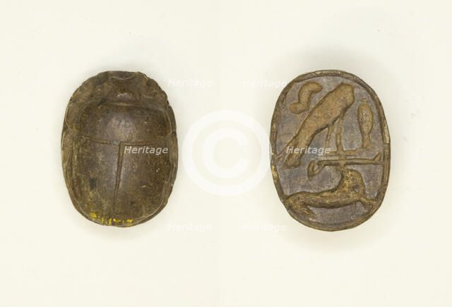 Scarab: Falcon with Antelope, Egypt, Middle Kingdom-New Kingdom, Dynasties 12-18 (abt 2055-1295 BCE) Creator: Unknown.