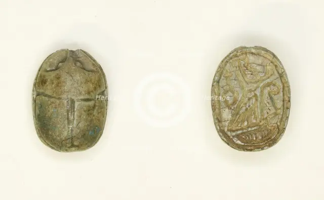 Scarab: Falcon Deity, Egypt, Second Intermediate Period-New Kingdom, Dynasties 15-20... Creator: Unknown.