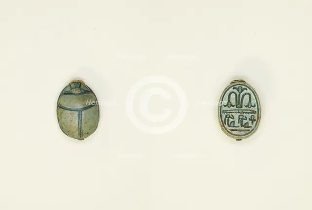 Scarab: Floral Motif, Egypt, Middle Kingdom-Second Intermediate Period, Dynasties 12-17... Creator: Unknown.
