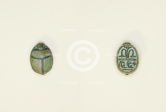Scarab: Floral Motif, Egypt, Middle Kingdom-Second Intermediate Period, Dynasties 12-17... Creator: Unknown.