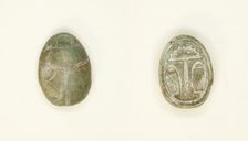 Scarab: Floral Motif, Egypt, Second Intermediate Period - early New Kingdom, Dynasties 15-18... Creator: Unknown