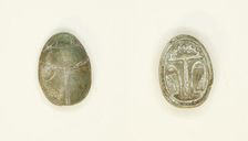 Scarab: Floral Motif, Egypt, Second Intermediate Period - early New Kingdom, Dynasties 15-18... Creator: Unknown