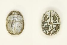 Scarab: Gods and Hieroglyphs, Egypt, New Kingdom-Late Period, Dynasties 18-26 (about 1550-525 BCE). Creator: Unknown