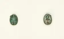 Scarab: Hieroglyph (Ankh Sign), Egypt, New Kingdom, Dynasties 18-20 (about 1550-1069 BCE). Creator: Unknown
