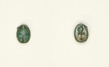 Scarab: Hieroglyph (Ankh Sign), Egypt, New Kingdom, Dynasties 18-20 (about 1550-1069 BCE). Creator: Unknown