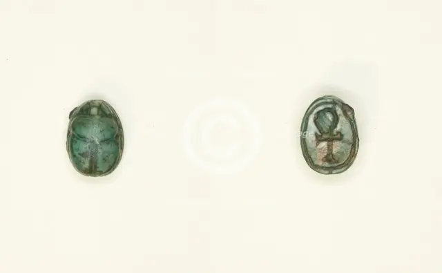Scarab: Hieroglyph (Ankh Sign), Egypt, New Kingdom, Dynasties 18-20 (about 1550-1069 BCE). Creator: Unknown.