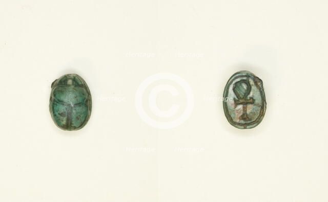 Scarab: Hieroglyph (Ankh Sign), Egypt, New Kingdom, Dynasties 18-20 (about 1550-1069 BCE). Creator: Unknown.
