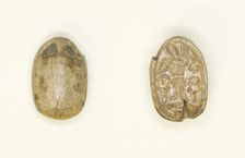 Scarab: Hieroglyphs (nsw-bity, Dd, anx, nb), Egypt, Middle Kingdom, Dynasties 12-14... Creator: Unknown