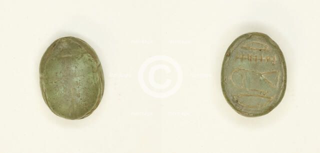 Scarab: Hieroglyphs (?), Egypt, Middle Kingdom-Second Intermediate Period (?), Dynasties 12-15... Creator: Unknown.