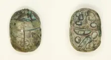 Scarab: Hieroglyphs, Egypt, New Kingdom-Late Period, Dynasties 18-26 (about 1550-525 BCE). Creator: Unknown