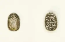 Scarab: Hieroglyphs, Egypt, Second Intermediate Period, Dynasty 15 (about 1650-1550 BCE). Creator: Unknown