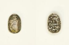 Scarab: Hieroglyphs, Egypt, Second Intermediate Period, Dynasty 15 (about 1650-1550 BCE). Creator: Unknown