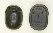 Scarab: Hieroglyphs, Egypt, Third Intermediate Period-Late Period, Dynasties 21-30 (abt 1069-343 BCE Creator: Unknown
