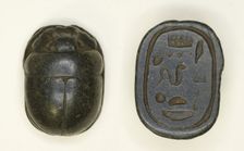 Scarab: Hieroglyphs, Egypt, Third Intermediate Period-Late Period, Dynasties 21-30 (abt 1069-343 BCE Creator: Unknown