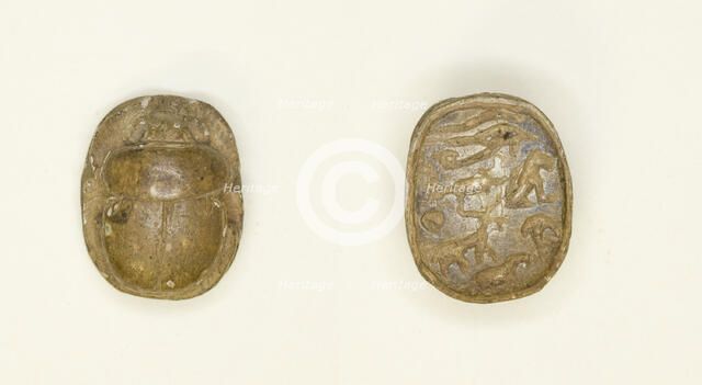 Scarab: Hieroglyphs, Egypt, Third Intermediate Period-Late Period, Dynasties 21-26 (abt 1069-525 BCE Creator: Unknown.
