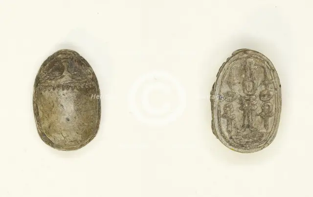 Scarab: Hieroglyphs (swt, nfr, Dd, anx, nb), Egypt, Middle Kingdom-Second Intermediate Period... Creator: Unknown.