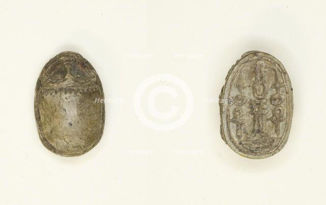 Scarab: Hieroglyphs (swt, nfr, Dd, anx, nb), Egypt, Middle Kingdom-Second Intermediate Period... Creator: Unknown.