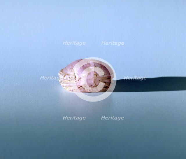 Scarab in amethyst, Ancient Egyptian, 13th century BC. Artist: Unknown