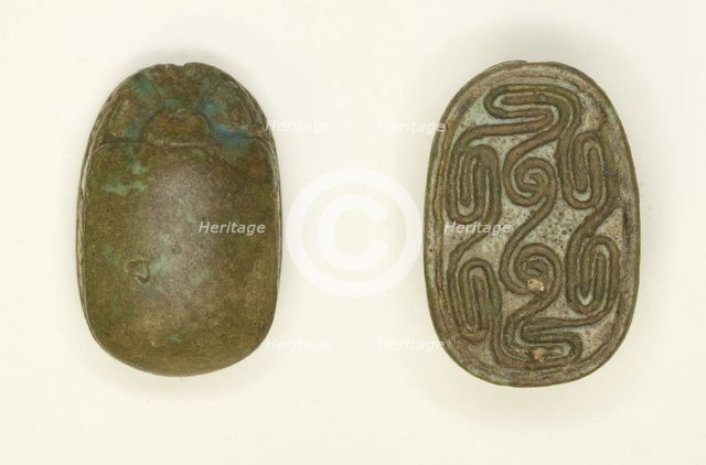 Scarab: Interlocking Scrolls and Spirals, Egypt, Second Intermediate Period, Dynasty 15... Creator: Unknown.