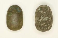 Scarab: Interlocking Scrolls and Spirals, Egypt, Second Intermediate Period, Dynasty 15... Creator: Unknown