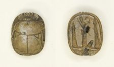 Scarab: King and Hieroglyphs, Egypt, New Kingdom-Late Period, Dynasties 18-26 (about 1550-525 BCE). Creator: Unknown
