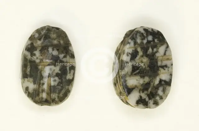 Scarab: Linear Motifs, Egypt, First Intermediate Period-Early Middle Kingdom, Dynasties 9-12... Creator: Unknown.