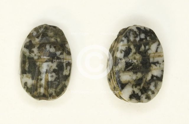 Scarab: Linear Motifs, Egypt, First Intermediate Period-Early Middle Kingdom, Dynasties 9-12... Creator: Unknown.