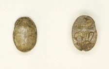 Scarab: Rabbit with Hathor Sistrum, Egypt, New Kingdom-Late Period, Dynasties 18-26 (abt 1550-525 BC Creator: Unknown