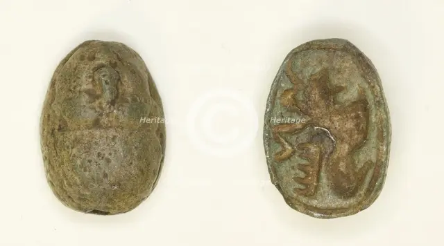 Scarab: Ram (Amun), Egypt, Second Intermediate Period-New Kingdom, Dynasties 17-18... Creator: Unknown.