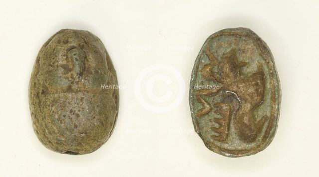 Scarab: Ram (Amun), Egypt, Second Intermediate Period-New Kingdom, Dynasties 17-18... Creator: Unknown.