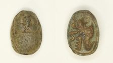 Scarab: Ram (Amun), Egypt, Second Intermediate Period-New Kingdom, Dynasties 17-18... Creator: Unknown