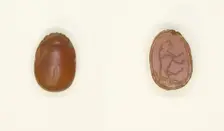 Scarab: Striding Lion Motif, Egypt, New Kingdom, Dynasties 18 (about 1550-1295 BCE). Creator: Unknown