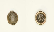 Scarab: Scarab Beetle with Hieroglyphs (wedjat eyes, nfr-signs, nbw-sign), Egypt, First Intermediate Creator: Unknown