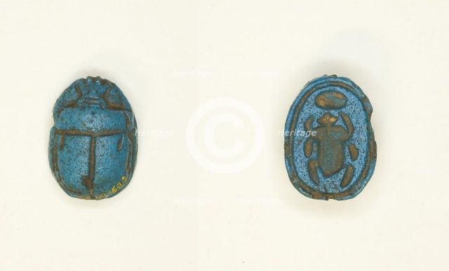 Scarab: Scarab Beetle with Sun Disc, Egypt, Second Intermediate Period, Dynasty 15 (abt 1650... Creator: Unknown.