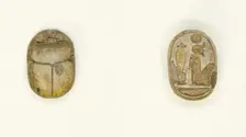Scarab: Seated Ptah, Egypt, New Kingdom, Ramesside Period, Dynasties 19-20 (about 1295-1069 BCE). Creator: Unknown