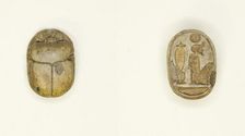 Scarab: Seated Ptah, Egypt, New Kingdom, Ramesside Period, Dynasties 19-20 (about 1295-1069 BCE). Creator: Unknown
