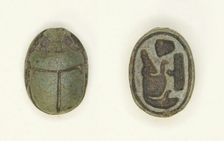 Scarab: Sobekhotep, Egypt, New Kingdom, Dynasty 18-20 (about 1550-1069 BCE). Creator: Unknown