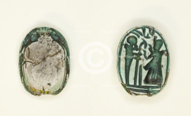 Scarab: The God Ptah with Name of Usermaatra Setepenra (Ramesses II), Egypt, New Kingdom... Creator: Unknown.