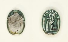 Scarab: The God Ptah with Name of Usermaatra Setepenra (Ramesses II), Egypt, New Kingdom... Creator: Unknown
